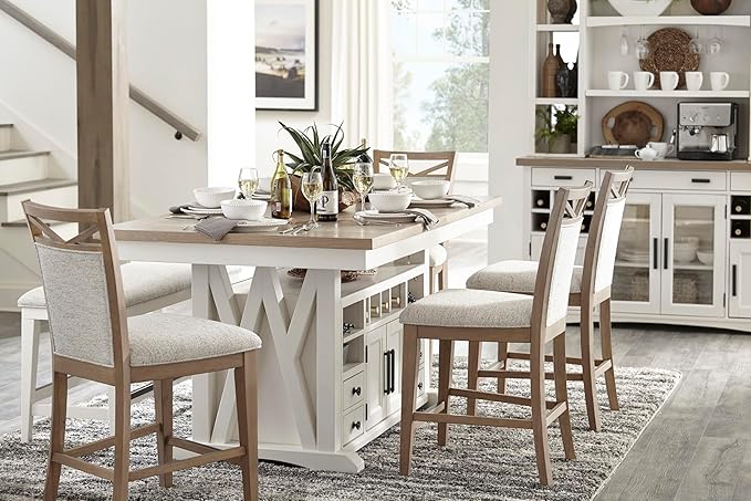 Parker House Americana Modern Dining 72 in. Island Counter-Height Extendable Dining Table
