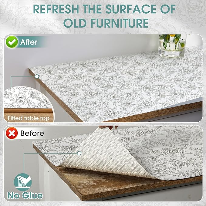 Drawer and Shelf Liner, Non-Slip Kitchen Cabinet Liners Non-Adhesive Thick Strong Grip Waterproof Washable Mats Protect Dresser Shelves Cupboard Bathroom Cabinets, Rose, 12 in X 20 FT