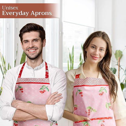 Maison d' Hermine 100% Cotton Apron for women with Pocket Kitchen Chef Apron for Men Cooking Mothers Day Gifts