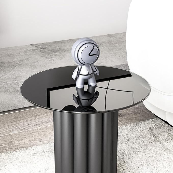 20" Tempered Glass Table Top Round Black Table Surface 1/4'' Thick Pencil Polished Edge Multipurpose for Dining, Coffee, Restaurant and End Table (20 inch-Black)