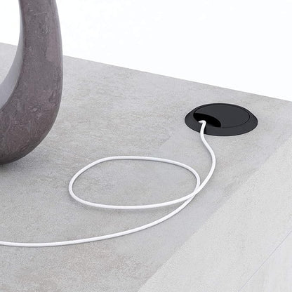 Mobili Fiver, Evolution High Table with Wireless Charger 70.9 x 15.7 in, Concrete Effect, Grey, Made in Italy