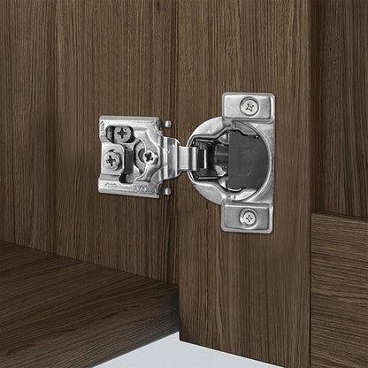 3/4 Inch Overlay Soft Close Cabinet Hinges, 50 Pack Slow Soft Close Hinges for Kitchen Cabinets Satin Nickel Hidden Self Closing Kitchen Cabinet Hinges for Cupboard