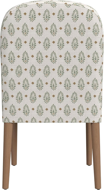 HomePop Rounded Back Upholstered Dining Chair - Sage Paisley Medallion (Single Pack)