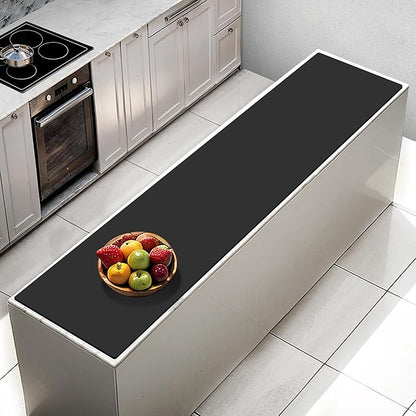 AECHY Extra Large Silicone Mat 78.74”x19.69”x0.08”, Multipurpose Silicone Mat Thick Heat Resistant Mat Shipped Rolled Up Kitchen Counter Mat Nonslip Silicone Mats for Kitchen Counter Black