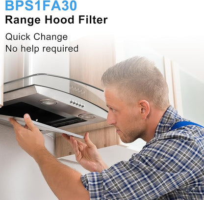 2 Pack Allure Range Hood Filter BPS1FA30 11-3/4" x 14-1/4" x 3/8" - Exact Fit Bro.an QS1 30" Nu.tone WS1 QS2 Range Hood, Replaces 99010299 BPS2FA30 99010305 S99010305 AP3378953 by TOMOON