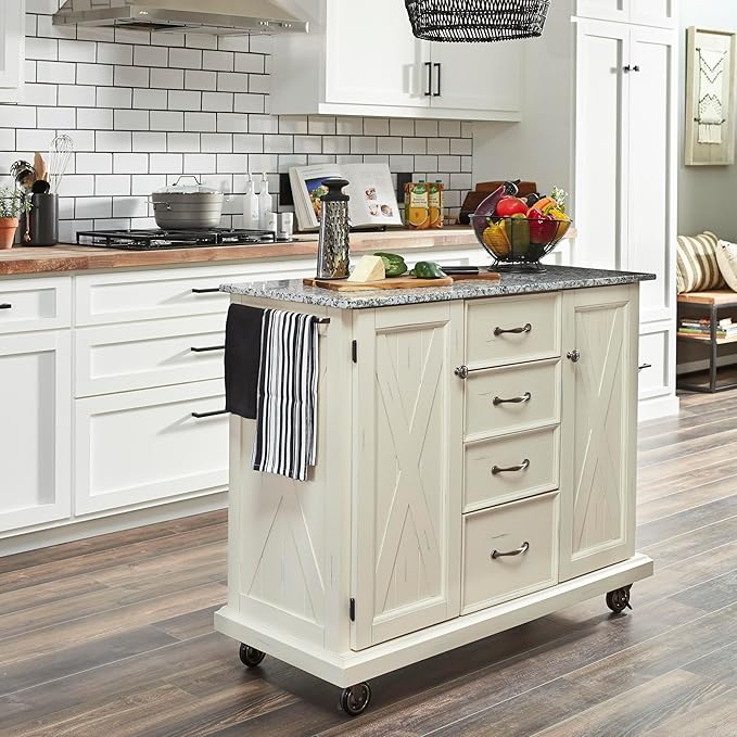 Seaside Lodge Granite Top Kitchen Cart by homestyles