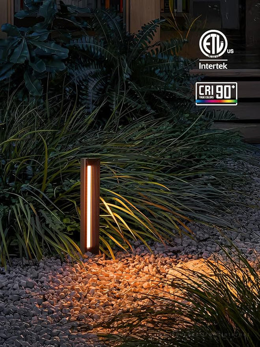 LEONLITE 8 Pack 5CCT Low Voltage Landscape Lights, 7W 12-24V LED Pathway Lights, Die-Casted Aluminum, IP65 for Outdoor Path Sidewalk Walkway, 1800K/2700K/3000K/4000K/5000K, ETL, Oil Rubbed Bronze