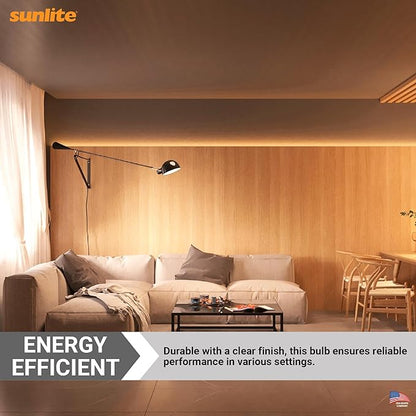 Sunlite T5 Specialty Mini-Tube Bulb, 17.9 Watts, 188 Lumens, 12.8V, C-2R Filament, Miniature Wedge W2.1x9.5d Base, Clear Finish, 2800K Soft White, For Under Cabinet Lighting and Stage Lighting, 10 Pack