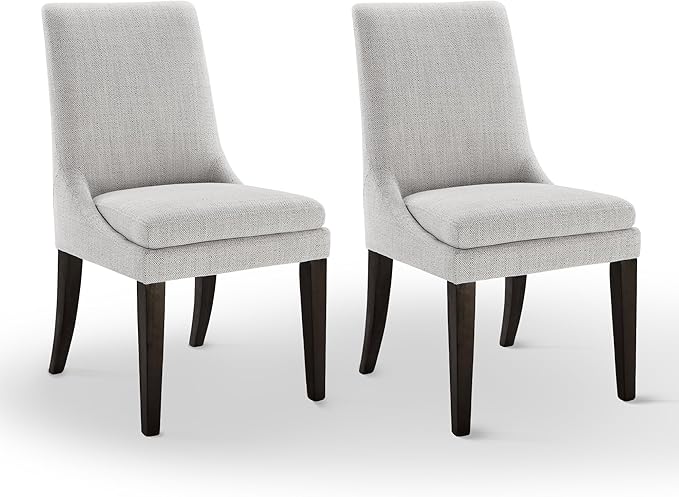 KISLOT Modern Dining Chair Set of 2 Upholstered Performance Fabric Mid Century Comfy Armlesschair for Kitchen Living Room,1 Box
