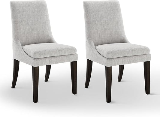 KISLOT Modern Dining Chair Set of 2 Upholstered Performance Fabric Mid Century Comfy Armlesschair for Kitchen Living Room,1 Box