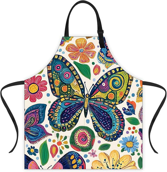 Apron Adjustable Waterproof with Two Deep Pockets Wowen men for Summer BBQ Pool Parties & Resorts