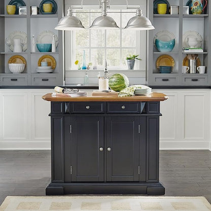 homestyles Americana Black Kitchen Island