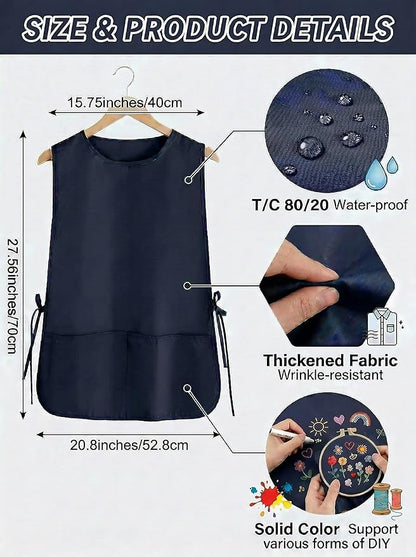 TFTAFAN Cobbler Apron Unisex Waterproof Apron with 2 Deep Pockets Art Smock for Painting Cleaning Artiest Apron work kitchen