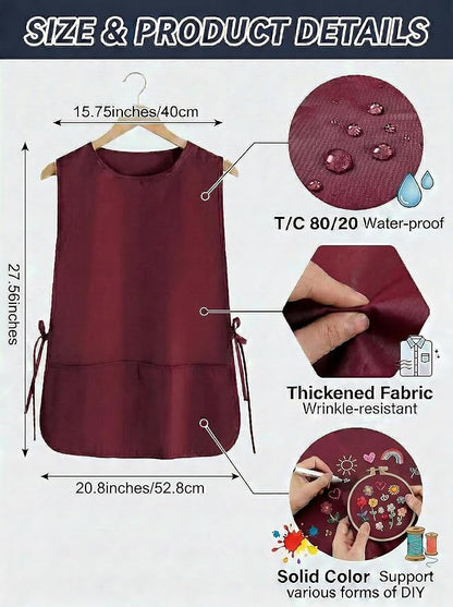 TFTAFAN Cobbler Apron Unisex Waterproof Apron with 2 Deep Pockets Art Smock for Painting Cleaning Artiest Apron work kitchen