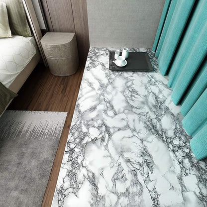 Livelynine Marble Wall Paper Kitchen Countertop Peel and Stick Wallpaper Waterproof Contact Paper Self Adhesive Vinyl Wrap for Bathroom Countertops Table Desk Furniture Counter Top Covers 15.8x78.8 in