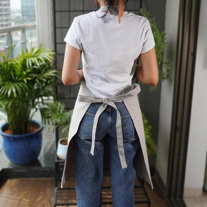 100% Cotton Kitchen Apron with 2 Pockets – Adjustable Chef Apron for Cooking Baking BBQ – Unisex Apron