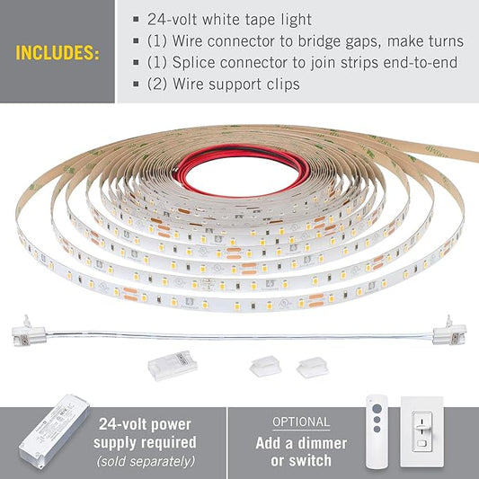 Armacost Lighting RibbonFlex Pro 24V White LED Strip Lights 60 LED/m, 5000K, 32.8 ft 165250