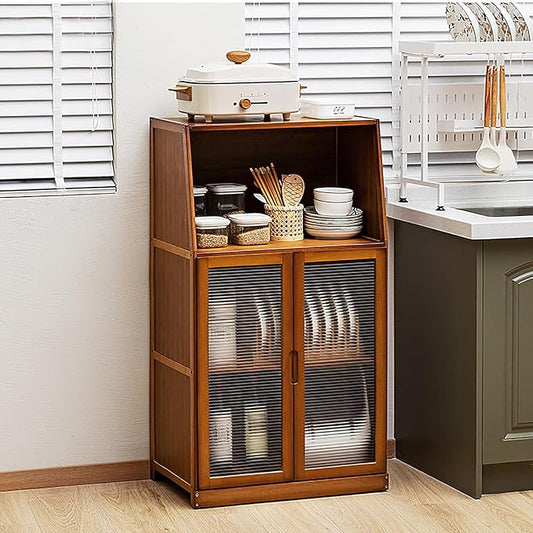 JSDMBD Kitchen Storage Cupboard, Pantry and Freestanding Cabinets, Dustproof and Easy to Clean, Kitchen Island for Spices, Pots and Pans, Storage Shelf for Kitchen, Living Room and Dinning Room