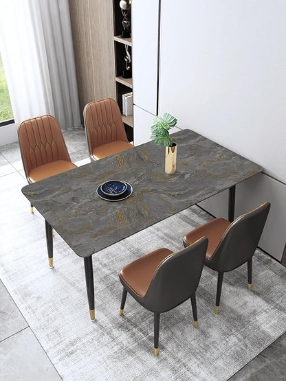 Abyssaly Marble Contact Paper Black Granite Peel and Stick Wallpaper for Countertop Self-Adhesive Thickening Kitchen Bathroom and Furniture (Grey Gold, 15.7" x 118")