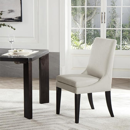 KISLOT Modern Dining Chair Set of 2 Upholstered Performance Fabric Mid Century Comfy Armlesschair for Kitchen Living Room,1 Box