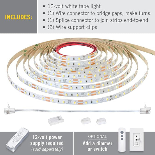 Armacost Lighting RibbonFlex Pro 12V White LED Strip Lights 60 LED/m, 5000K, 32.8 ft 162250