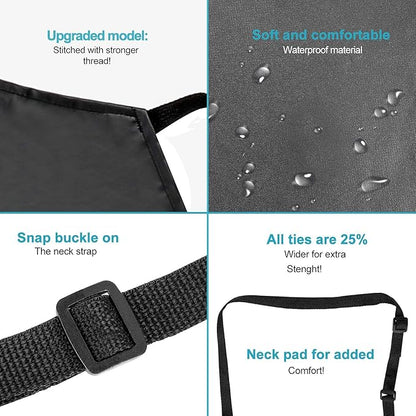 Gotega Waterproof Rubber Vinyl Apron Adjustable Dishwasher Apron - Apron for Women Men Heavy Duty Work Apron