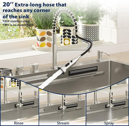 Lordear 33 Drop In Kitchen Sink with Faucet 33x22 Inch Waterfall Kitchen Sinks Topmount Stainless Steel 16 Gauge Single Bowl Workstation Kitchen Sink with Two Multifunctional Switch Knob