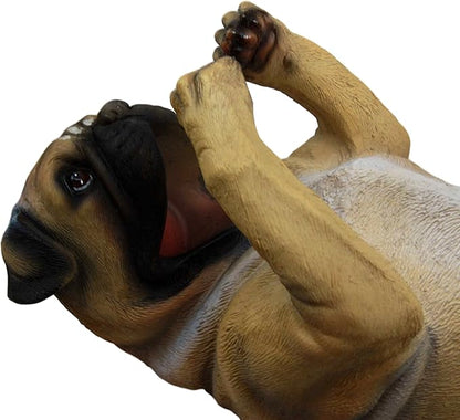 Ebros Lifelike Purebreed Pedigree Canine Adorable Fawn Pug Dog Wine Bottle Holder Figurine Statue As Kitchen Wine Cellar Centerpiece Decor Storage Organizer (Fawn Pug)