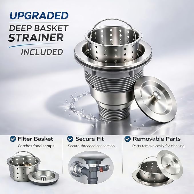 ORLANDO 15x13 inch Undermount bar Sink – 18 Gauge 304 Stainless Steel Single Bowl Kitchen Sink with Basket Strainer for Kitchen Island, Wet Bar & Prep Station