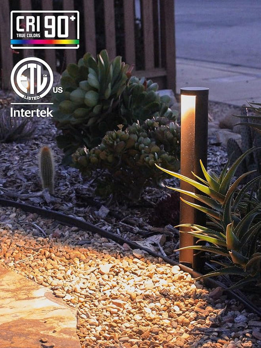 LEONLITE 5CCT Low Voltage Landscape Lights, 5W Anti-Glare LED Pathway Lights, Die-Casted Aluminum Housing, IP65 Waterproof for Outdoor Path Sidewalk Walkway, 1800K-5000K, ETL, Pack of 12