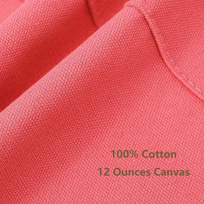 AFUN Chef Aprons for Women Men with Oversized Pockets, 12-Ounce Cotton Canvas Cross Back Water Repellent Apron (Pink)