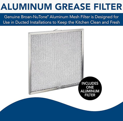 Broan-NuTone Aluminum Filter for QT20000 Series Range Hoods, Kitchen Exhaust Grease Filter, Stove Hood Vent Air Filter