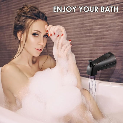 Enhon Slip on Tub Spout with Diverter, Compatible with American Standard 8888026.002 Tub Spout, Bathroom Bathtub Faucet, Fits 1/2 Copper Water Tube(5/8 Dia), 5/32 Hex Wrench(Oil Rubbed Bronze,1)