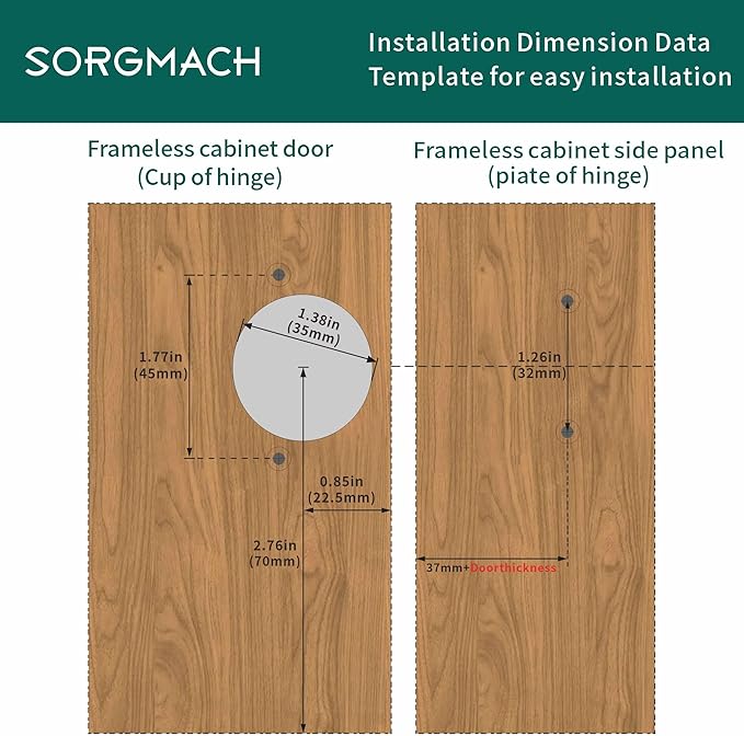 4 Pack Inset Overlay Soft Close Cabinet Hinges 105° Frameless 3 Way Adjustable Soft Close Hinges for Cabinet Doors Kitchen Cabinet Door Hinges with Screws