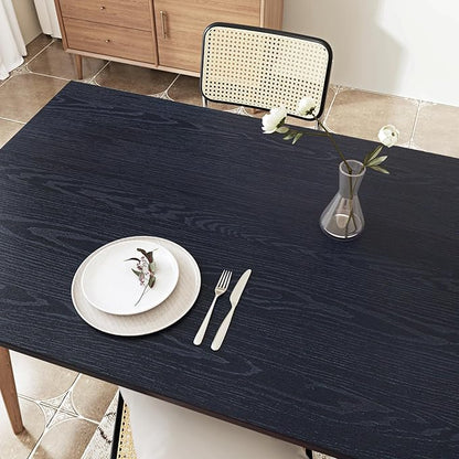 WESTICK 24"x394" Large Wood Contact Paper for Kitchen Counters Waterproof Navy Wood Grain Contact Paper Self Adhesive Dark Wooden Wallpaper Peel and Stick Vinyl Wrap for Countertop Tables Desk Cabinet