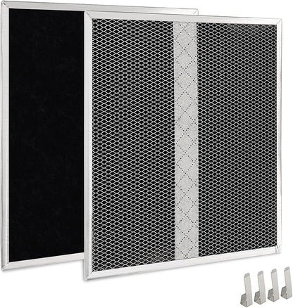 2 Pack HPF30 Range Hood Non-Duct Charcoal Filters Kit, Premium Replacement for Broan HPF30, S97020466 & Mantra/Osmos/Glacier XC Series Ductless Range Hoods, High-Efficiency Activated Carbon Filtration