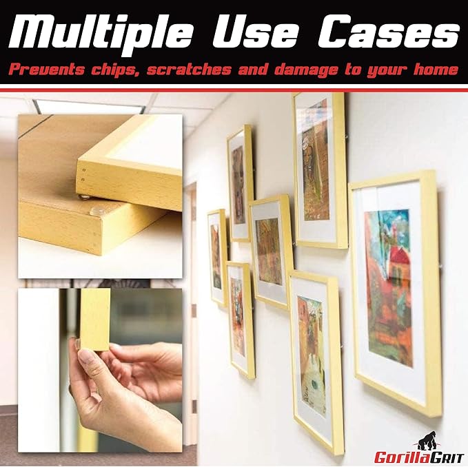Pack of 50 Cabinet Door Bumpers - 1/2” Diameter Clear Adhesive Pads for Drawers, Glass Tops, Cutting Boards, Picture Frames, Small Furniture