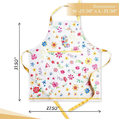 Maison d' Hermine 100% Cotton Apron for women with Pocket Kitchen Chef Apron for Men Cooking Mothers Day Gifts