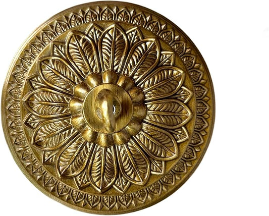 5.9 inches Brass Canopy Kit for Chandelier and Ceiling Lights, Decorative Design, Hanging Fixture Mounting Plate