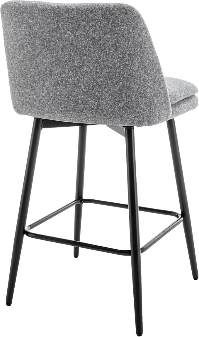 Modern Dining Chairs,Set of 2,Sturdy and Stylish,Simple Natural Design,Swivel Bar Stools with Back,Versatile Use in Kitchen Island Pub,Applicable to Front Porch,Garden,Patio,Reception Room,LIGHTGREY-