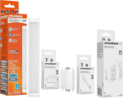 LEDVANCE Sylvania TruWave Natural Series Long Solid Connector for Under Cabinet Light System - 1 Pack, White (61811)