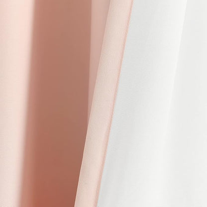 Lush Decor Allison Ruffle 100% Blackout Window Curtain Single 40" W x 84" L Blush - Pink Blackout Curtains for Bedroom or Nursery - Coquette Curtains