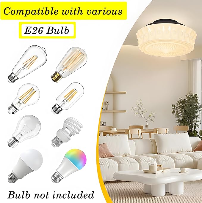 Bofea-Cream Glass Semi Flush Mount Ceiling Light Creative Sunflower Ceiling Light Fixture,Vintage Black Flush Mount Ceiling Lamp,Mid Century Ceiling Lighting for Bedroom,Hallway,Schoolhouse Kitchen.