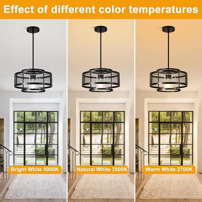 13" Modern Pendant Lights Kitchen Island, Black Pendant Light Fixtures Farmhouse Kitchen Island Lighting, Industrial Hanging Pendant Lights Fixture for Kitchen Island Dining Room Hallway Entryway