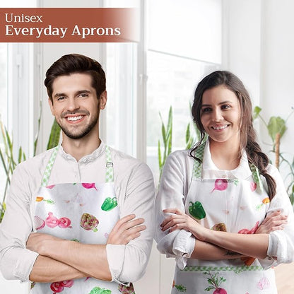 Maison d' Hermine 100% Cotton Apron for women with Pocket Kitchen Chef Apron for Men Cooking Mothers Day Gifts