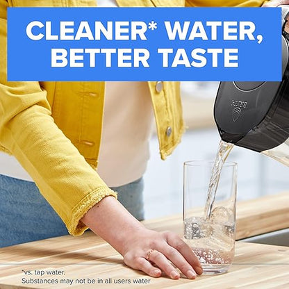 Brita Large 10-Cup Water Filter Pitcher, WQA NSF/ANSI Certified, Removes Chlorine Taste & Odor, Reduces Zinc, Copper & Mercury, 1 Standard Filter, Lasts 2 Months, Bright White