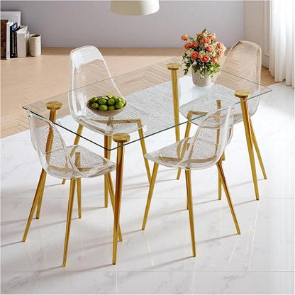 24x48" inch Rectangle Tempered Glass Table Top - 1/4 inch Thickness & Flat Polished Edge - Clear Surface & Scratch Resistant - Ideal for Dining Room, Kitchen, Side, Office, Patio & Coffee Tables