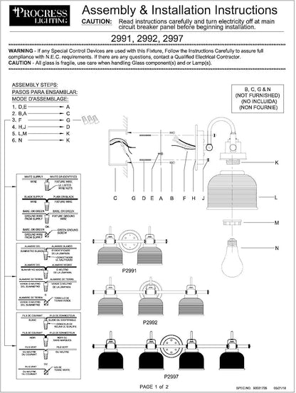 Progress Lighting Archie Collection 3-Light Clear Double Prismatic Glass Coastal Bath Vanity Light Polished Chrome