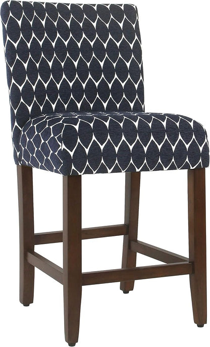 Homepop Home Decor | Modern Counter Stool | Counter Stools With Back | Decorative Home Furniture, Navy