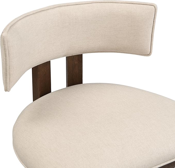 Christopher Knight Home Minso Bar Table and Chairs Set of 2, 3 Piece Bar Table Set with Upholstered Counter Stool, Rubberwood Counter Height Dining Set for 2, Walnut+Beige